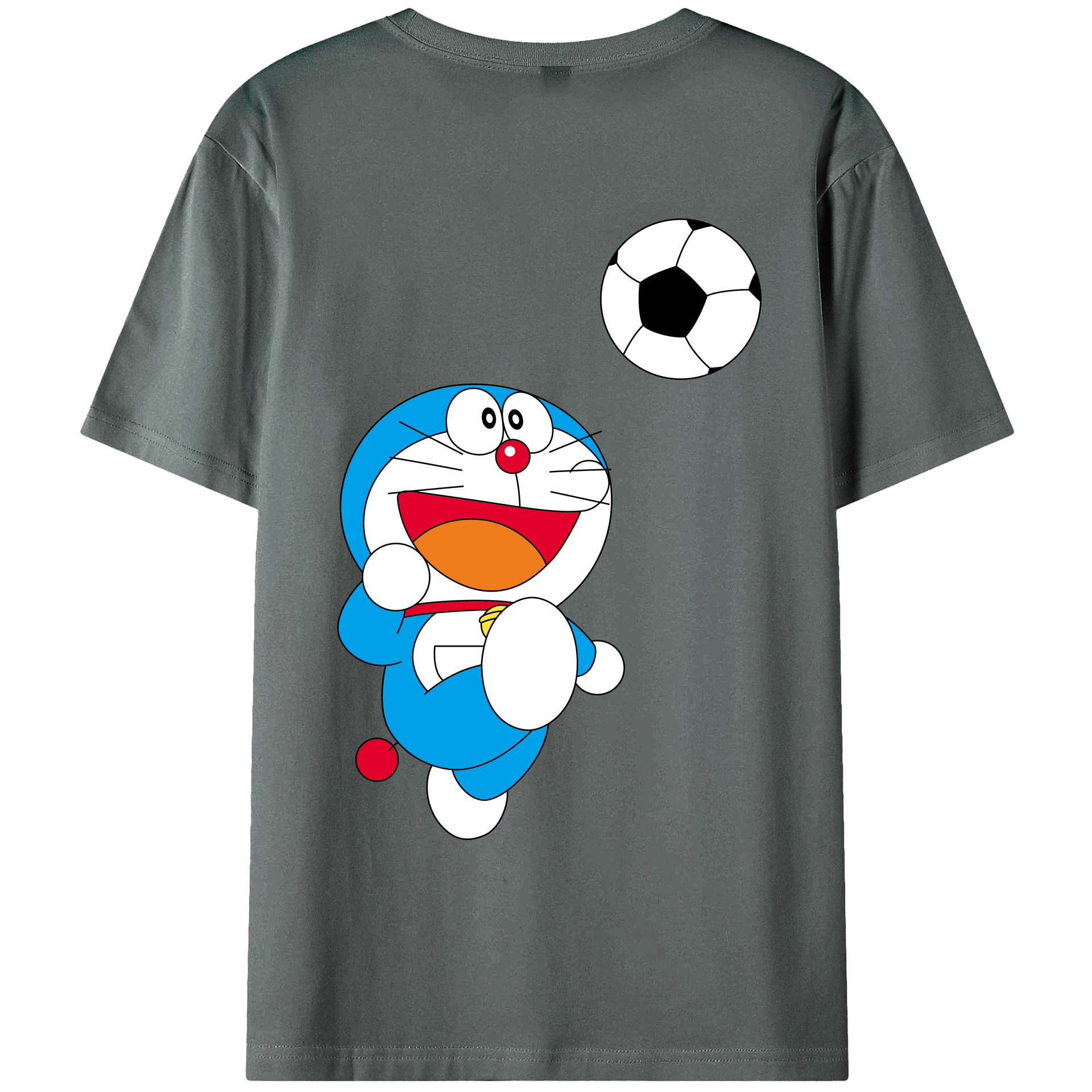 （画像用） ドラえもん Doraemon 綿100％ メンズ半袖Tシャツ（バックプリント） 通気性